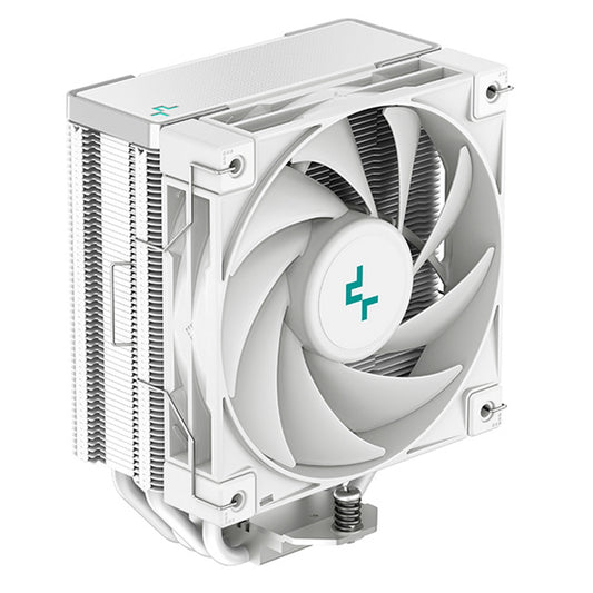 DeepCool AK400 WH Fan CPU Cooler, Universal Socket, High Performance 120mm Silent Hydro Bearing PWM White Fan, 1850RPM, 4 Heat Pipes, Unique Matrix Fin Design, White Version, Intel LGA 1700 Bracket Included - PC Gear UK