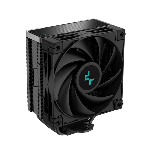DeepCool AK400 Zero Dark Fan CPU Cooler, Universal Socket, High Performance 120mm Silent Hydro Bearing PWM Black Fan, 1850RPM, 4 Heat Pipes, Unique Matrix Fin Design, All Black, Intel LGA 1700 Bracket Included - PC Gear UK