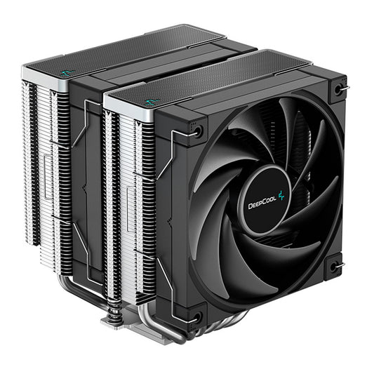 DeepCool AK620 Fan CPU Cooler, Universal Socket, Dual Powerful 120mm FDB PWM Black Fans, 1850RPM, 6 Heat Pipes, 260W Heat Dissipation Power, Unique Matrix Fin Design - PC Gear UK