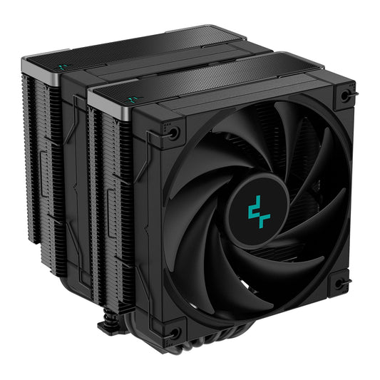 DeepCool AK620 ZERO DARK CPU Cooler, 2x120mm Fan, 1850rpm, 68.99 CFM, PWM, Aluminium Fins, Copper Heatpipes, Intel/AMD - PC Gear UK