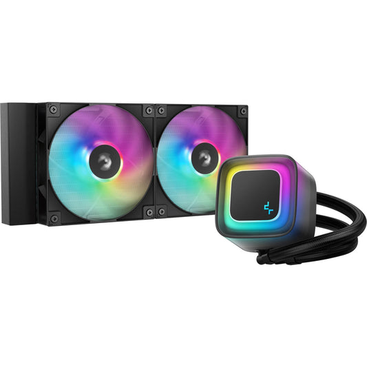 DeepCool LE240 V2 240mm Liquid CPU Cooler, Dual 120mm ARGB Fans, Anti-Leak Tech, Quiet Pump, High Performance for Intel & AMD Sockets - PC Gear UK