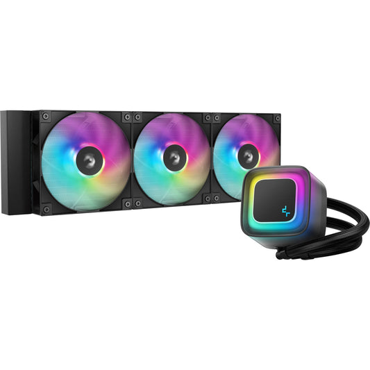 DeepCool LE360 V2 360mm Liquid CPU Cooler, Triple 120mm ARGB Fans, Anti-Leak Tech, Quiet High-Performance Pump, Compatible with Intel & AMD Sockets - PC Gear UK