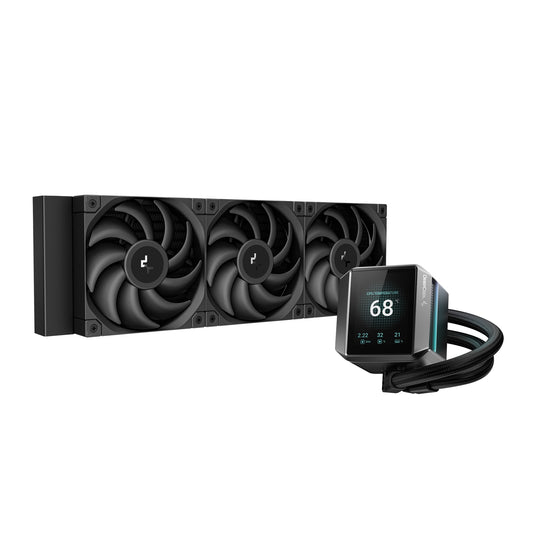 DeepCool Mystique 360 CPU Cooler, Personalized Cooling with 2.8" TFT LCD Screen and Enhanced Pump Performance, 5 year warranty - PC Gear UK