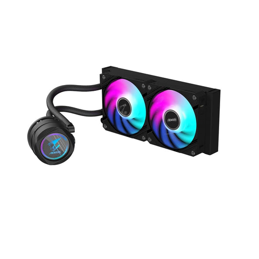 Gigabyte Aorus Waterforce II 240 Liquid AIO Cooler, 240mm Radiator with Dual 120mm ARGB Fans, 330* Rotatable Block, Intel LGA 1700 & AMD AM5 Compatible - PC Gear UK