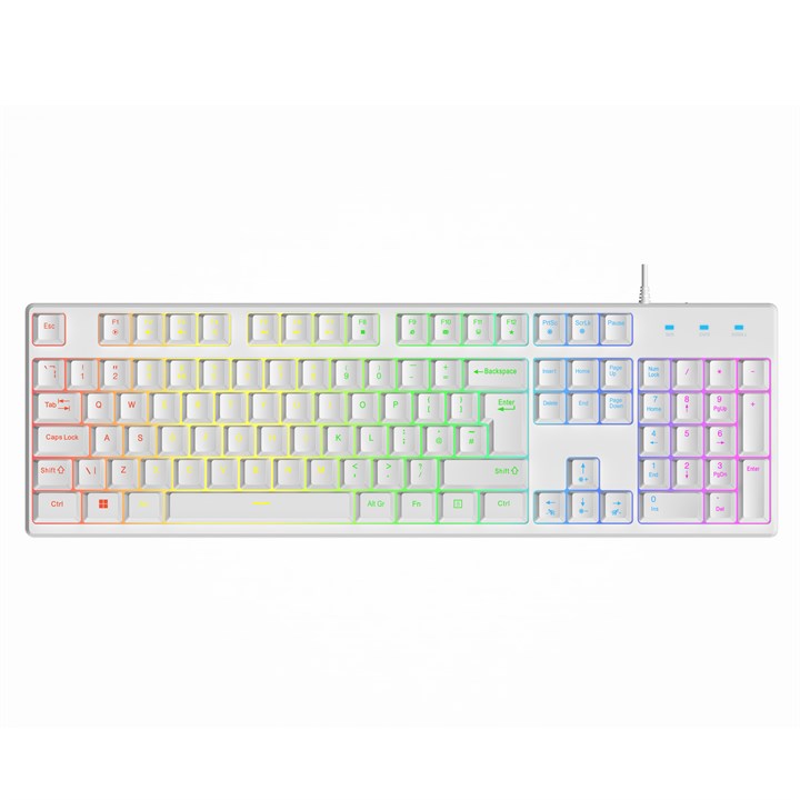 Vida Rebel 2-in-1 RGB Gaming Keyboard & Mouse Combo - UK QWERTY, White