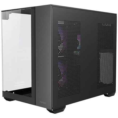 Antec CX600M ARGB Mini-Tower PC Gaming Case, 270 Full-View Tempered Glass, 3x 120mm ARGB LED Fans, USB 3.0, Dust Filters, Tool-Free Installation, Black