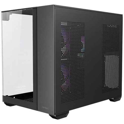 Antec CX600M ARGB Mini-Tower PC Gaming Case, 270 Full-View Tempered Glass, 3x 120mm ARGB LED Fans, USB 3.0, Dust Filters, Tool-Free Installation, Black