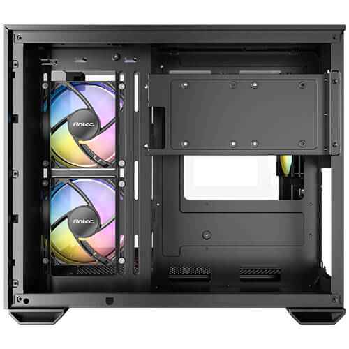 Antec CX600M ARGB Mini-Tower PC Gaming Case, 270 Full-View Tempered Glass, 3x 120mm ARGB LED Fans, USB 3.0, Dust Filters, Tool-Free Installation, Black