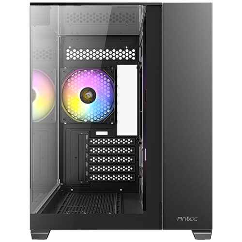 Antec CX600M ARGB Mini-Tower PC Gaming Case, 270 Full-View Tempered Glass, 3x 120mm ARGB LED Fans, USB 3.0, Dust Filters, Tool-Free Installation, Black