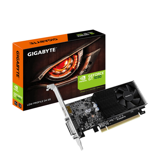 Gigabyte Nvidia GeForce GT 1030 2GB DDR4 Low Profile Single Fan Graphics Card - PC Gear UK