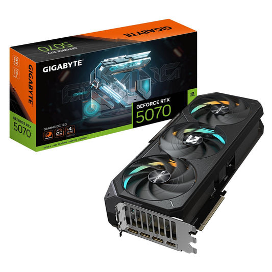 Gigabyte NVIDIA GeForce RTX 5070 Ti GAMING OC 16GB GDDR7 Graphics Card, 8960 CUDA Cores, 2588 MHz Core Clock, Triple Fan, RGB, 3x DisplayPorts / 1x HDMI Port - PC Gear UK