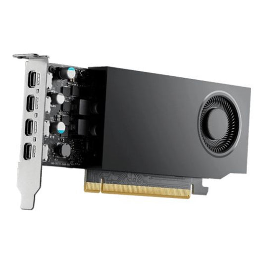 PNY NVIDIA Professional RTX A1000 Graphics Card, 8GB GDDR6, 2307 CUDA Cores, 72 Tensor Cores, Single Fan Low Profile, 4x mini-DisplayPort