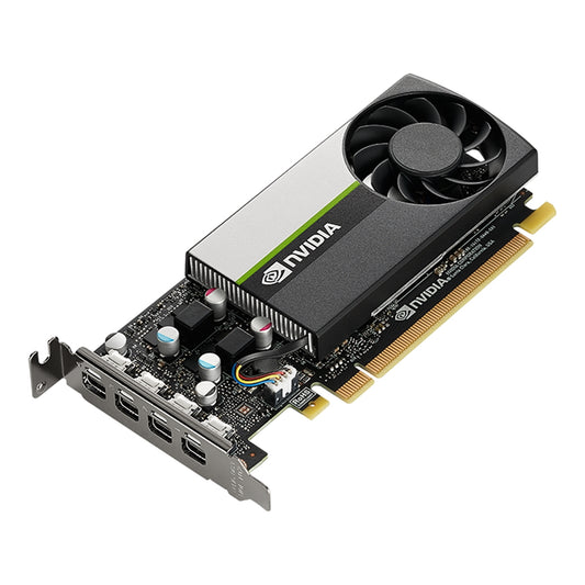 PNY NVIDIA Professional T1000 OEM Graphics Card, 4GB GDDR6, 896 CUDA Cores, 2.5 MHz TFLOPS, Single Fan Low Profile, 4x mini-DisplayPorts - PC Gear UK