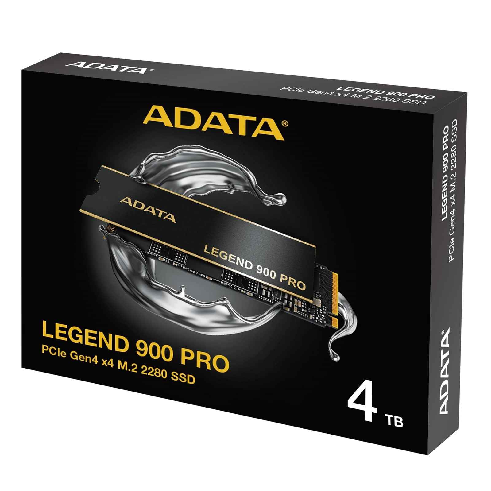 Adata Legend (SLEG-900P-4TCS) 900 PRO PCIe Gen4 x4 M.2 2280 Solid State Drive,  R/W speed up to 7,400/6,500 MB/s, 5-year limited warranty