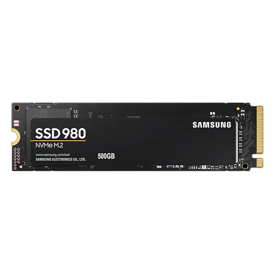 Samsung 980 (MZ-V8V500BW) 500GB NVMe SSD, M.2 Interface, PCIe Gen3, 2280, Read 3100MB/s, Write 2600MB/s, 5 Year Warranty - PC Gear UK