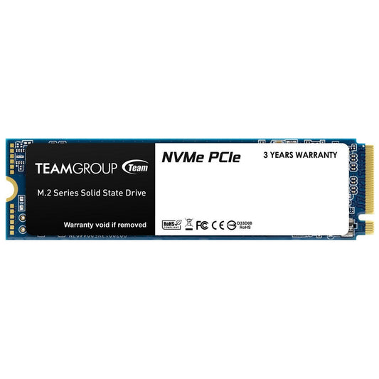 Team MP33 (TM8FP6001T0C101) 1TB NVMe SSD, M.2 Interface, PCIe Gen3, 2280, Read 1700MB/s, Write 1400MB/s, 3 Year Warranty - PC Gear UK