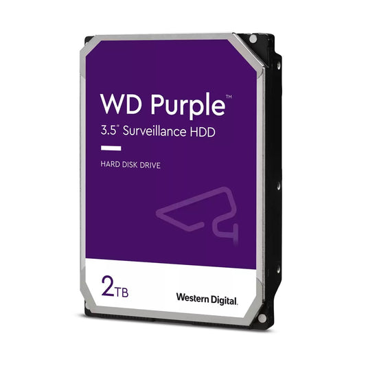 WD Purple WD23PURZ 2TB 3.5" 5400RPM 64MB Cache SATA III Surveillance Internal Hard Drive - PC Gear UK