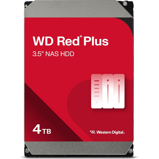 WD Red Plus WD40EFPX 4TB 3.5" 256MB Cache SATA III NAS Internal Hard Drive - PC Gear UK