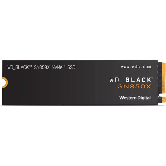WD Black SN850X (WDS200T2X0E) 2TB NVMe SSD, M.2 Interface, PCIe Gen4, 2280, Read 73000MB/s, Write 6300MB/s, 5 Year Warranty - PC Gear UK