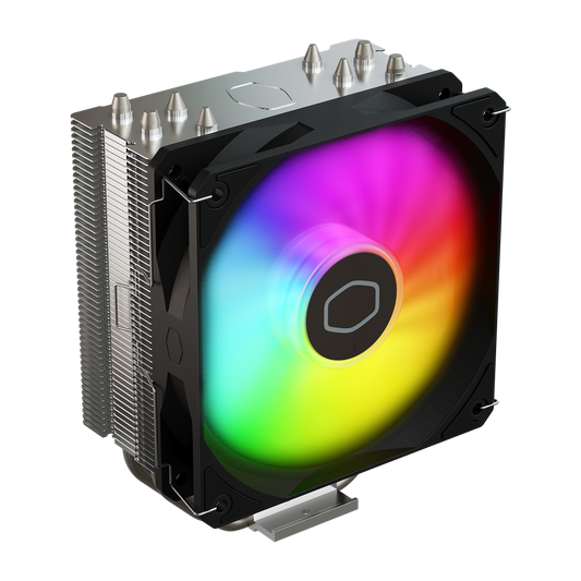 Cooler Master Hyper 212 Spectrum V3 CPU Air Cooler, 120mm ARGB PWM Fan, 4 Heat Pipes, 152mm Height, Intel LGA1700/1200 & AMD AM4/AM5