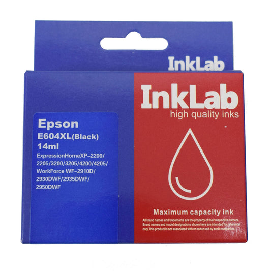 InkLab 604 Epson Compatible Black Replacement Ink - PC Gear UK