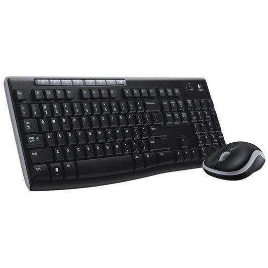 Logitech MK270 Wireless Keyboard and Mouse Combo for Windows, 2.4 GHz Wireless, Compact Mouse, 8 Multimedia and Shortcut Keys for PC and Laptop, QWERTY UK English Layout, Black - PC Gear UK