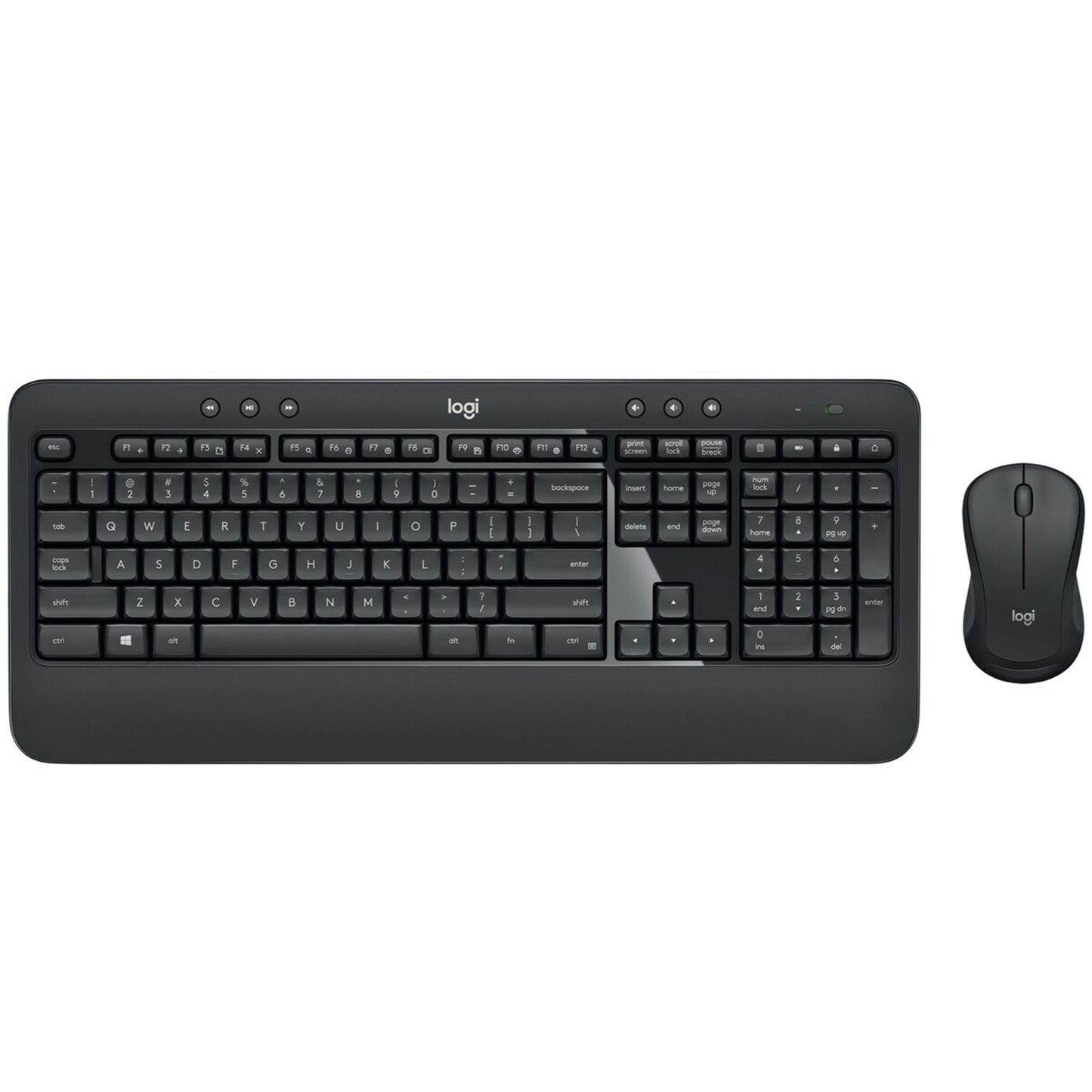Logitech MK540 Advanced Wireless Keyboard and Mouse Combo for Windows, 2.4 GHz Unifying USB-Receiver, Multimedia Hotkeys, 3-Year Battery Life, for PC, Laptop, QWERTY UK Layout, Black - PC Gear UK