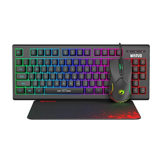 Marvo Scorpion CM310 Loot 30 3 in 1 RGB Wired Gaming UK Layout TKL Keyboard, Mouse and Mat Bundle (Black) - PC Gear UK