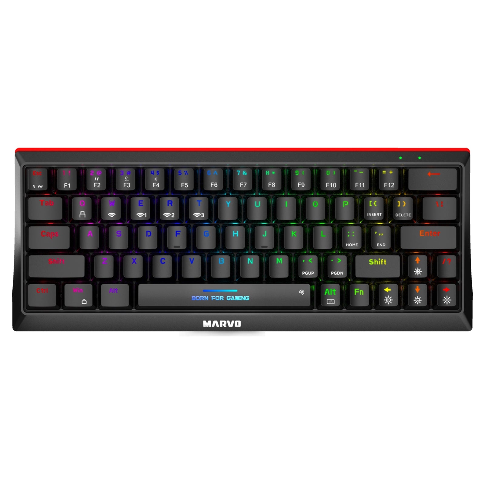 Marvo Scorpion KG962W-UK Tri-Mode Wireless and Wired 60% TKL Mechanical Gaming Keyboard - PC Gear UK