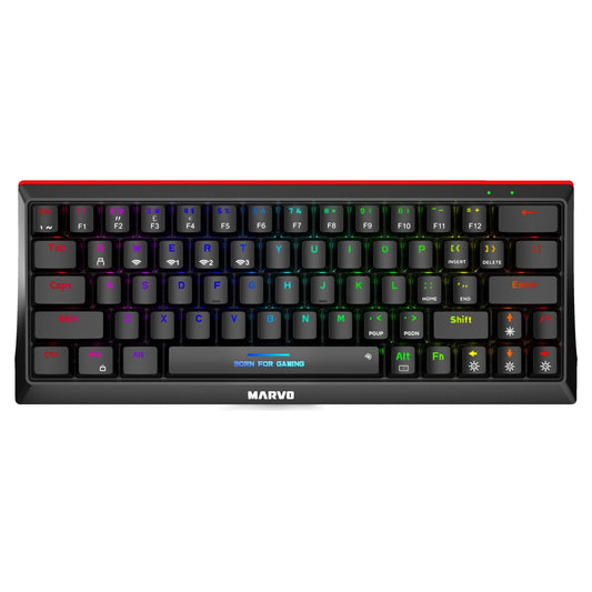 Marvo Scorpion KG962W-UK Tri-Mode Wireless and Wired 60% TKL Mechanical Gaming Keyboard - PC Gear UK