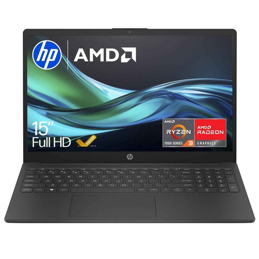 HP 15-fc0536sa Laptop, 15.6 Inch Full HD 1080p Screen, AMD Ryzen 3 7320U, 8GB RAM, 256GB SSD, AMD Radeon Graphics, Windows 11 Home