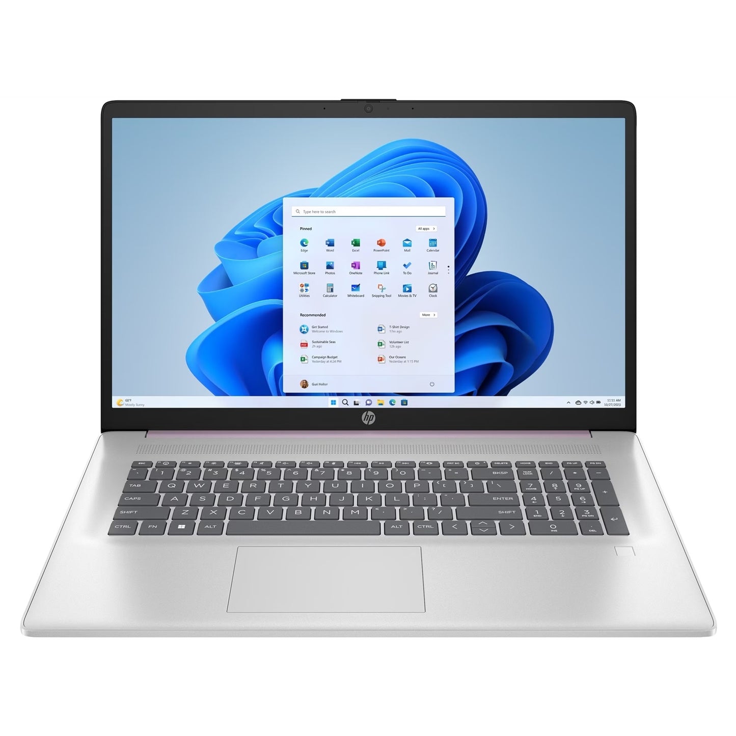 HP, HP 17-cp2009na Laptop, 17.3 Inch Full HD Screen, AMD Ryzen 3-7320U Processor, 8GB RAM, 512GB SSD, Radeon Graphics, Windows 11 Home, AMD Integrated SoC