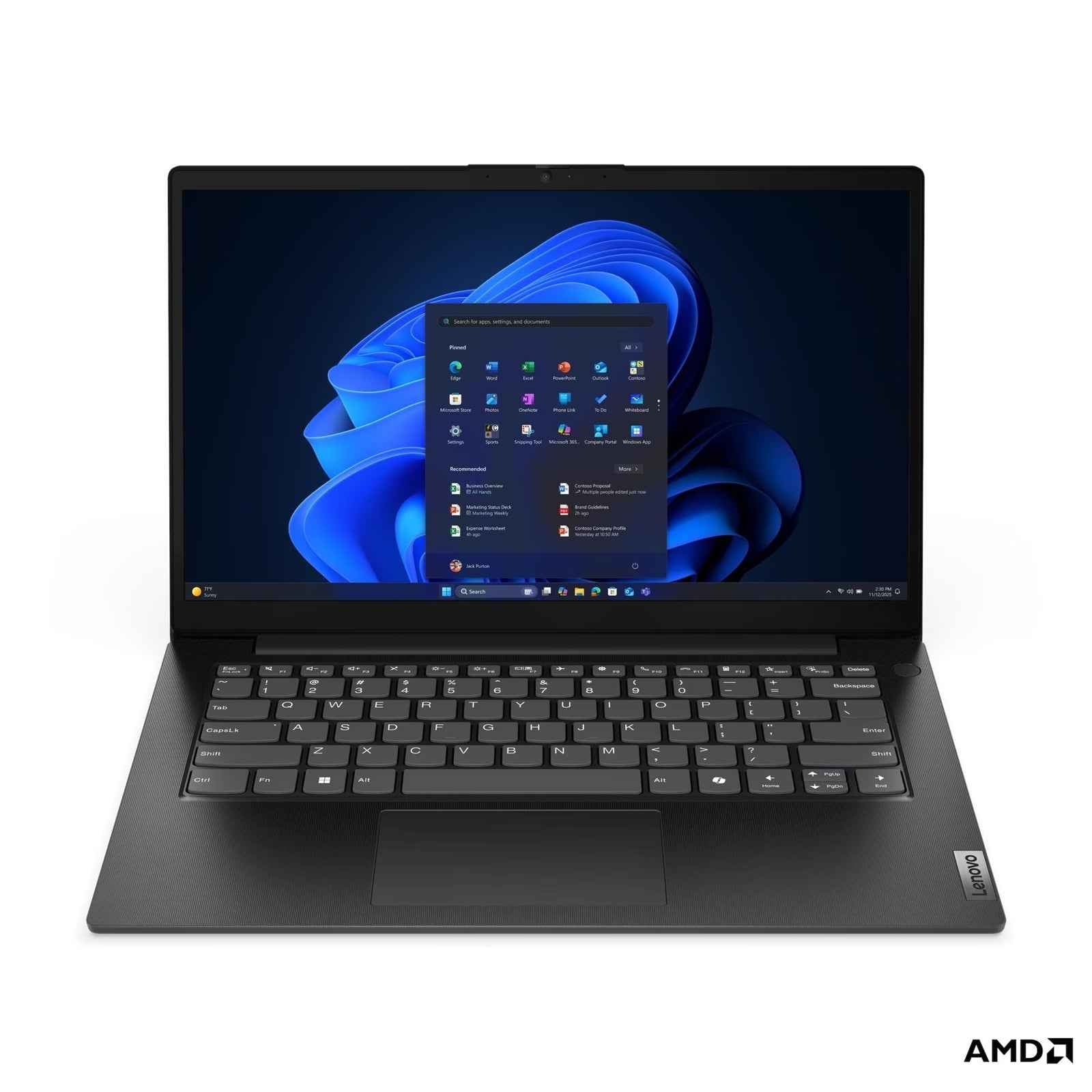 Lenovo V14 G6 83UT000HUK Laptop, 14 Inch Full HD 1080p Screen, AMD Ryzen 7 170, 16GB RAM, 512GB SSD, Integrated AMD Radeon 680M Graphics, Windows 11 Pro