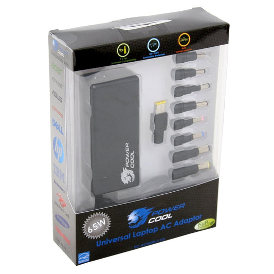 Powercool Universal 65W Auto Sense Power Adapter (8 tips) - PC Gear UK