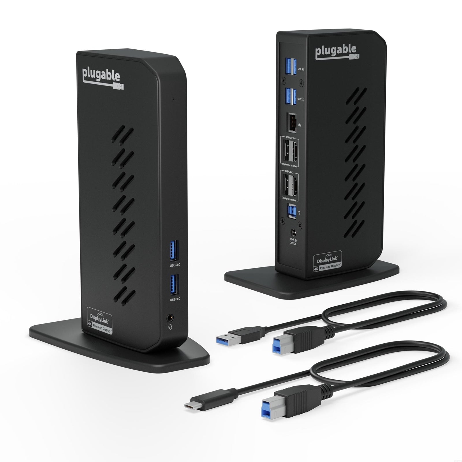 Plugable UD-6950Z Universal Dual Monitor 4K USB-A/USB-C DisplayLink Certified Docking Station - PC Gear UK