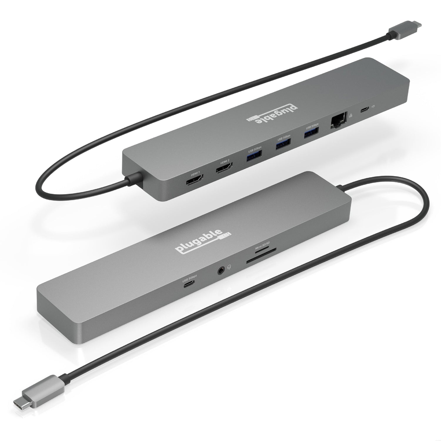 Plugable USBC-11IN1E 11 in 1 Portable USB-C Ethernet Docking Station - PC Gear UK
