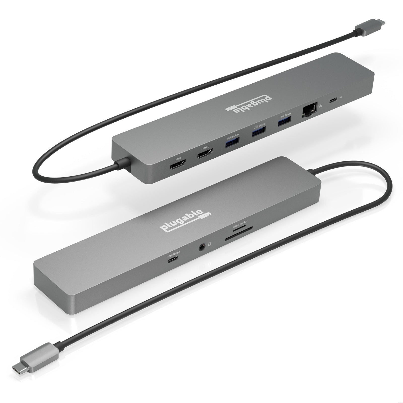 Plugable USBC-11IN1E 11 in 1 Portable USB-C Ethernet Docking Station - PC Gear UK