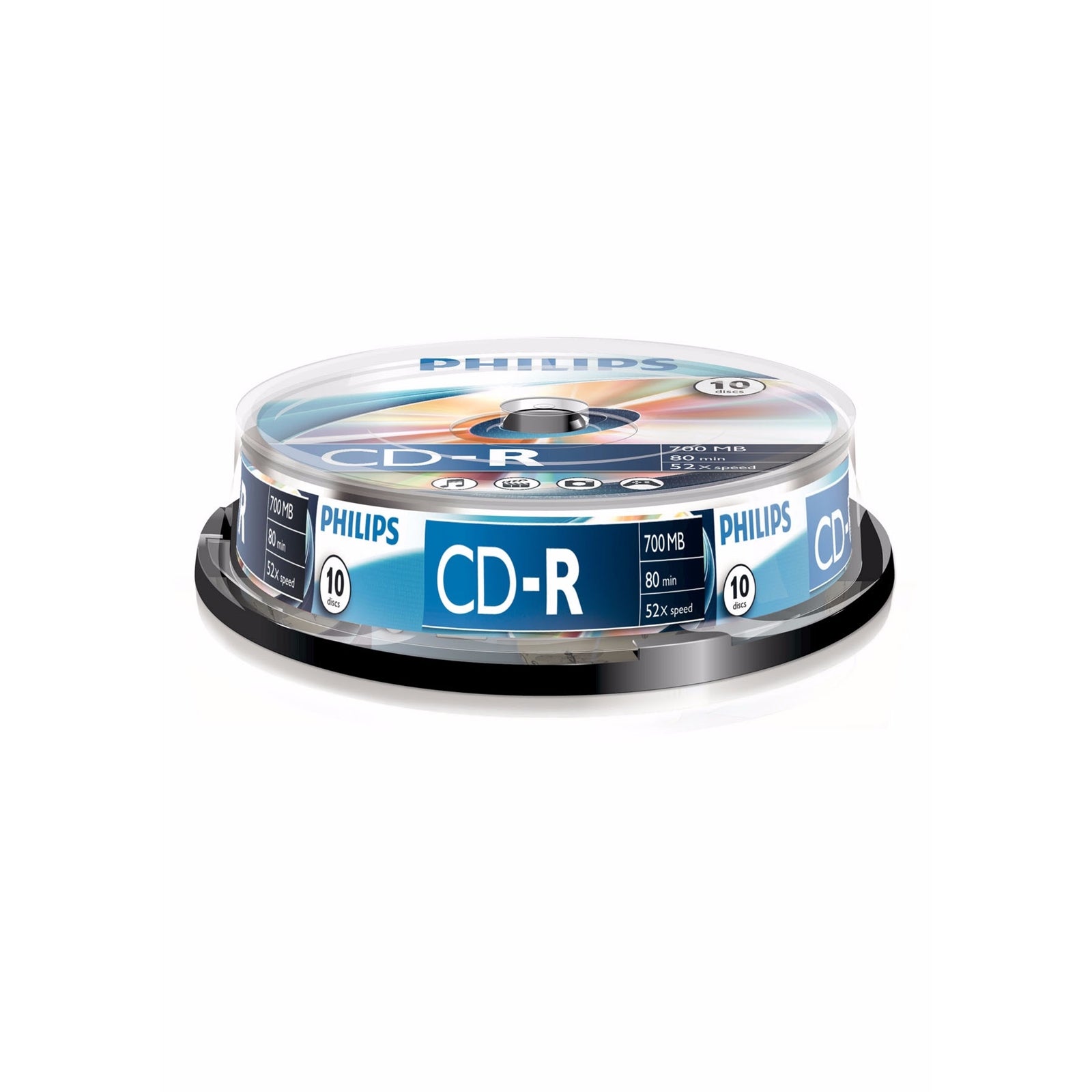 Philips CD-R Recordable 52X 10PK Spindle - PC Gear UK