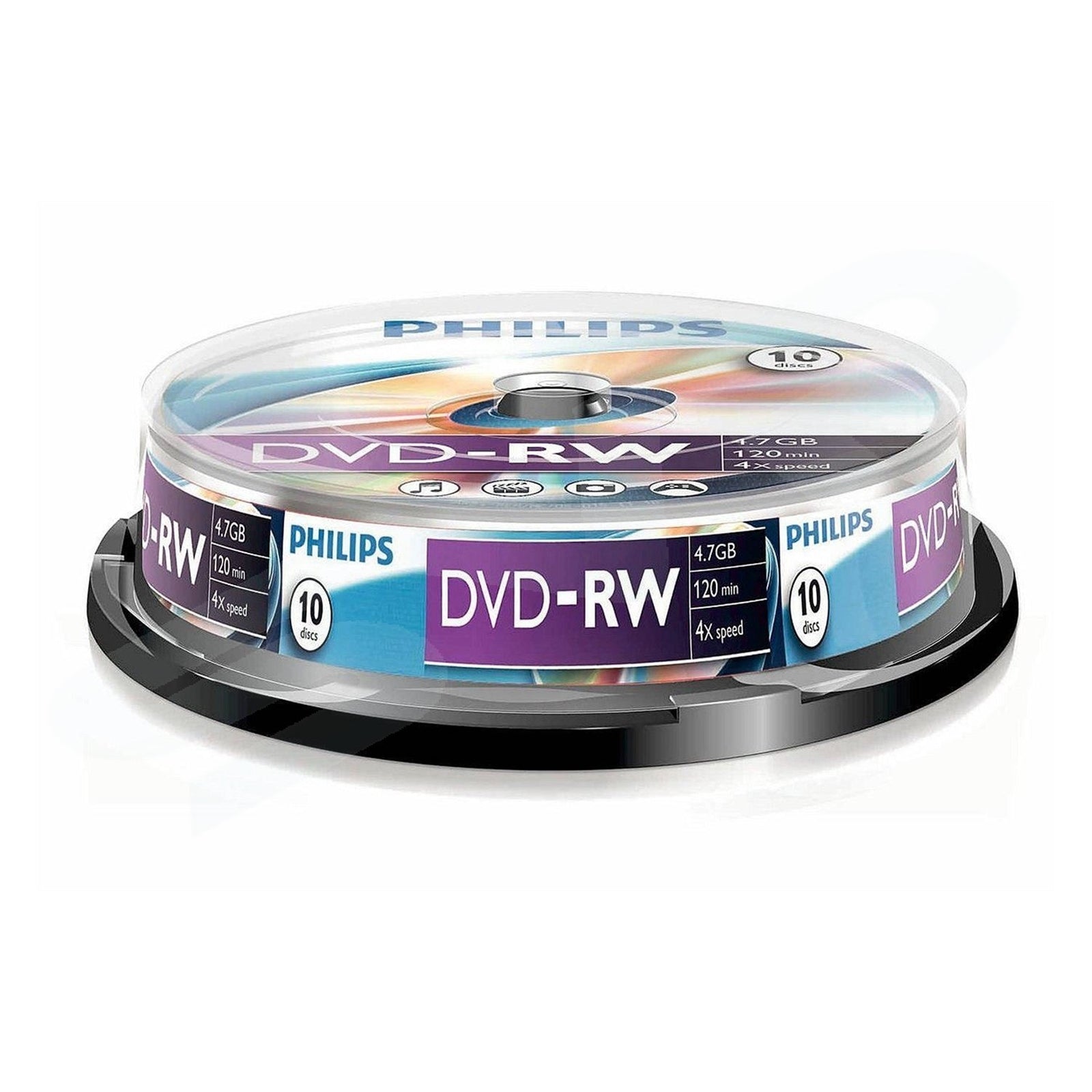 Philips DVD-RW 4X 10PK Spindle - PC Gear UK