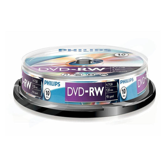 Philips DVD-RW 4X 10PK Spindle - PC Gear UK
