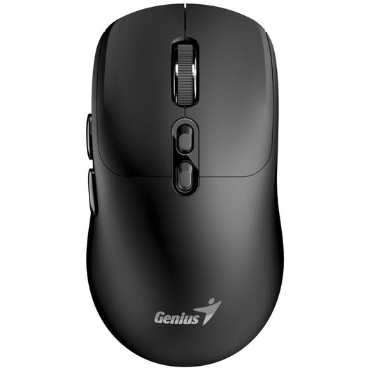 Genius AI Copilot Wireless Bluetooth Silent Mouse, Blutooth & 2.4 GHz, Adjustable DPI levels up to 16000 DPI, 7 Button with Scroll Wheel, Black - PC Gear UK