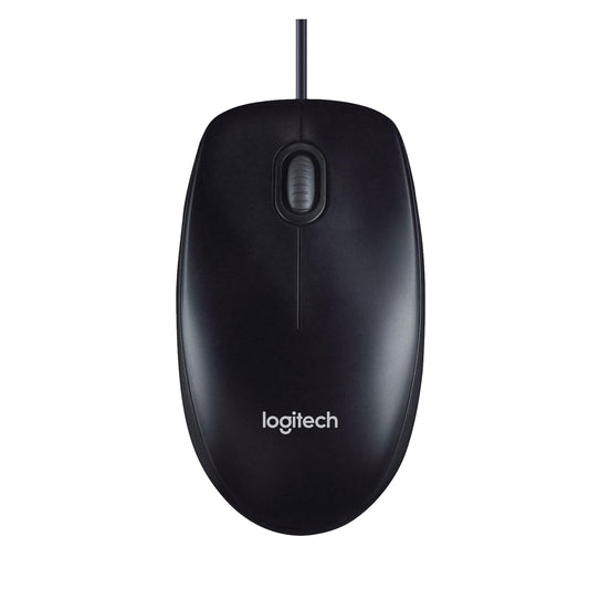 Logitech M90 Wired USB Mouse, 3-Buttons, 1000dpi and Optical Tracking, Ambidextrous Design for PC, Mac and Laptop, Black - PC Gear UK
