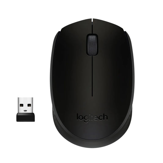 Logitech Wireless Mouse M171, Compact Ambidextrous Curve Design, 12-Month Battery, 2.4 GHz wireless connection, Black - PC Gear UK