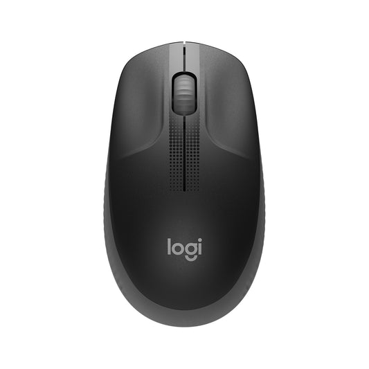 Logitech Wireless Mouse M190, Full Size Ambidextrous Curve Design, 18-Month Battery with Power Saving Mode, USB Receiver, Precise Cursor Control with Wide Scroll Wheel and Scooped Buttons, Black - PC Gear UK