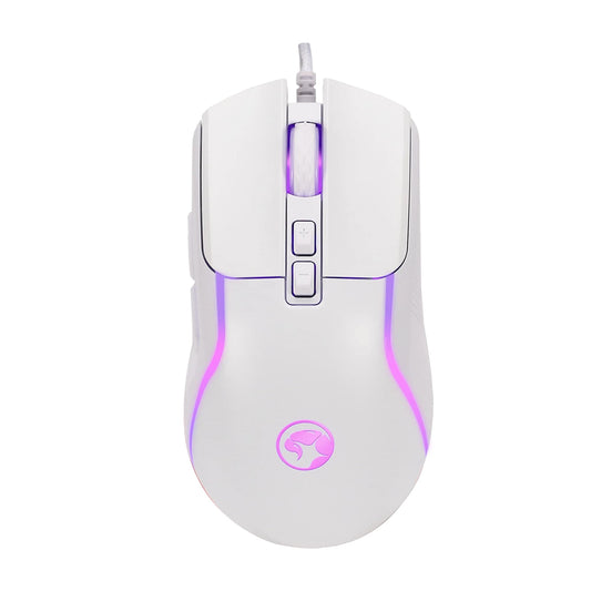 Marvo Scorpion M292 Capo 20 USB RGB Programmable Gaming Mouse (White) - PC Gear UK