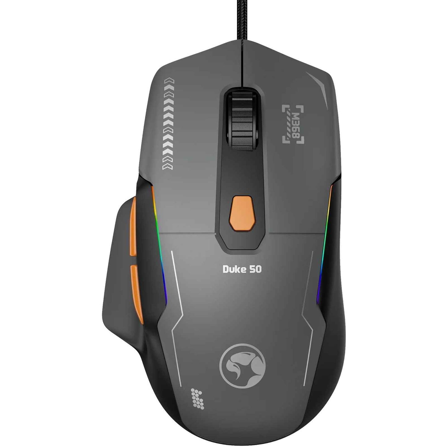 MARVO Duke 50 M368 Wired Gaming Mouse, 6 DPI levels (800 - 12800), 1000Hz Polling Rate, 13 Mode RGB Backlighting, 68g