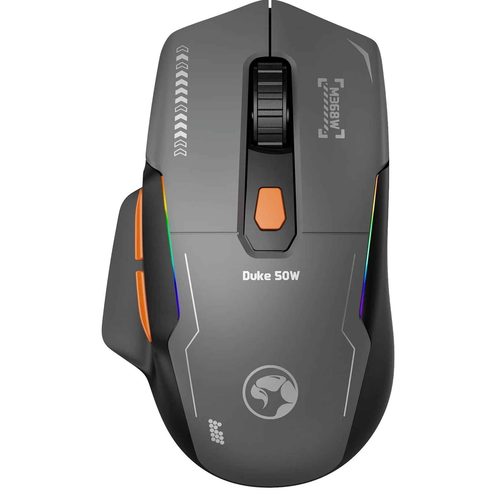 MARVO Duke 50 M368W Wireless Gaming Mouse, Tri-Mode Connectivity USB, 2.4GHz & Bluetooth, 6 DPI levels (800 - 12800), 1000Hz Polling Rate, 13 Mode RGB Backlighting, 79g