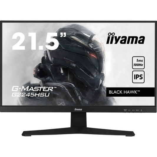 iiyama G-MASTER G2245HSU-B2  22 inch IPS Gaming Monitor, Full HD, 1ms, HDMI, DisplayPort, USB Hub, Freesync, 100Hz, Speakers, Black, Internal PSU, VESA - PC Gear UK