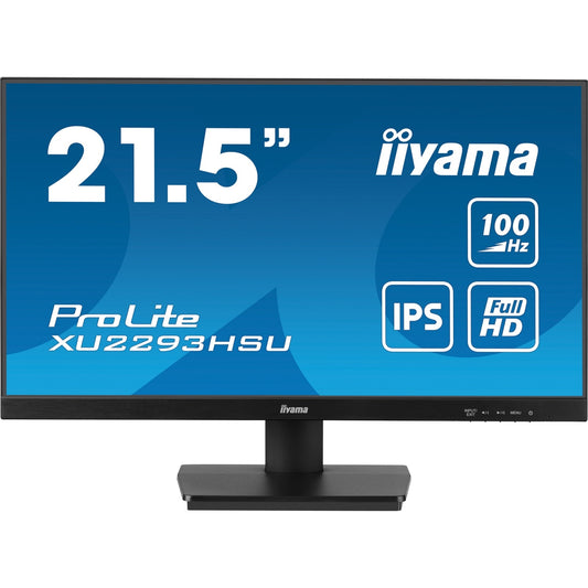 iiyama PROLITE XU2293HSU-B7 22 inch IPS Monitor, Full HD, 1ms, USB Hubx2, HDMI, DisplayPort, Freesync, 100Hz, Speakers, Black, ACR, Internal PSU, VESA - PC Gear UK