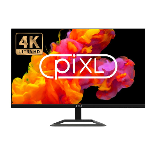 piXL CM32F44K 32 Inch 4K Monitor, Widescreen IPS LCD Panel, 3840 x 2160, 5ms Response Time, 60Hz Refresh, Display Port / HDMI, 16.7 Million Colour Support, VESA Wall Mount, Black Finish, 3 Year Warranty - PC Gear UK